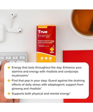 Redd Remedies, True Energy, Supports Energy Production and Stamina, 50 Vegan Capsules Standard Packaging - Buy Online on GoSupps.com