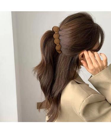 Hapdoo 6PCS Bow Oval Banana Clips for Medium Hair - Strong Hold Hair Accessories for Women and Girls - Buy Online on GoSupps.com