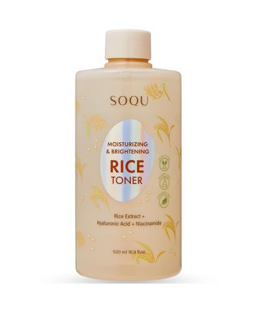 Moisturizing and Brightening Rice Toner - Enriched with Rice Extract Niacinamide and Hyaluronic Acid - 500ml / 16.9fl oz - Made in Korea Rice 5.07 Fl Oz (Pack of 1)