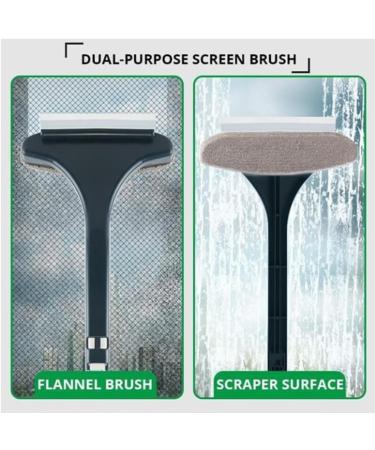Realisticm 2 in 1 Mesh Cleaner Brush 2 in 1 Multifunctional Screen Brush Window Screen Cleaner Brush with Scraper Double Sided Wet and Dry Dual Use Extendable Removable Cleaner Brush (Green-B) - Buy Online on GoSupps.com