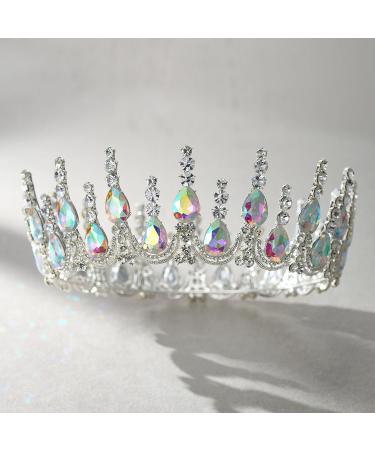 SWEETV Queen Crown for Women - Wedding Tiara for Bride, Princess Tiara for Quinceanera, Pageant Crown Crystal Diadem Headpiece for Birthday Prom - Silver+Multicolored - Buy Online on GoSupps.com