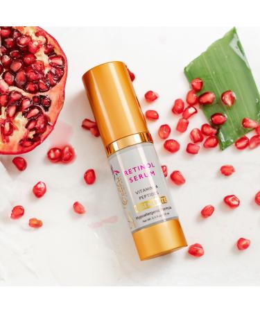 Regenerate Retinol Serum - Vegan Night Serum with Peptides & Hyaluronic Acid for Fine Lines & Wrinkles - 0.5 oz Hypoallergenic - Buy Online on GoSupps.com