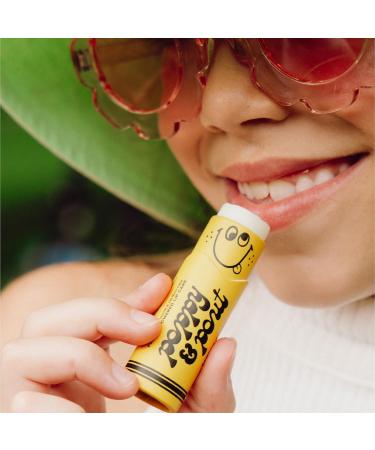 Poppy & Pout Kids Jumbo Lip Balm | All Natural Lip Balms & Moisturizers | Hydrates with Beeswax Vitamin E Organic Coconut Oil | Cruelty-Free | Lip Balm in Recyclable Cardboard Tube (Banana Fanna) - Buy Online on GoSupps.com