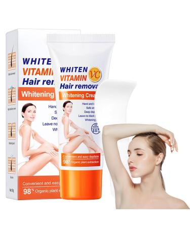 Cr me d pilatoire la vitamine C 60 g portable sans douleur douce et hydratante cr me d pilatoire douce pour les zones intimes et le maillot pilation douce sans douleur