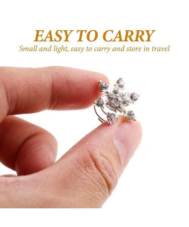 Lurrose 10pcs Crystal Spiral Hair Clips - Elegant Snowflake Hairpins for Women, Bridesmaid, and Bride - Buy Online on GoSupps.com