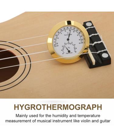 Thermohygrometer for Violin & Guitar - Gold Alloy Frame Accurate Temperature & Humidity Meter for Musical Instruments - Buy Online on GoSupps.com
