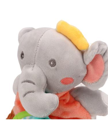 Soft Plush Newborn Cuddly Toy - Sensory Elephant Doll with Bite Ring for Baby Sleep & Comfort - Buy Online on GoSupps.com