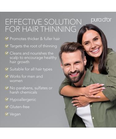 PURA D OR Biotin Shampoo & Conditioner Set - Anti-Thinning DHT Blocker for Color Treated Hair (8oz x 2) - Buy Online on GoSupps.com