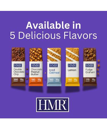 HMR Fudge Graham Protein Bar | Nutritious Snack to Support Weight Maintenance | Low Calorie Dessert | 10g of Protein | 24 Count - Buy Online on GoSupps.com