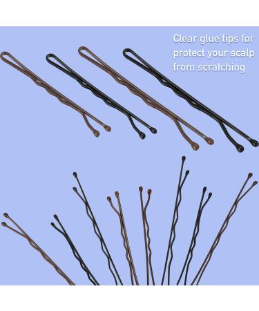 200-Piece Bobby Pins Assorted Sizes with Clear Storage Box - Black and Brown - Buy Online on GoSupps.com