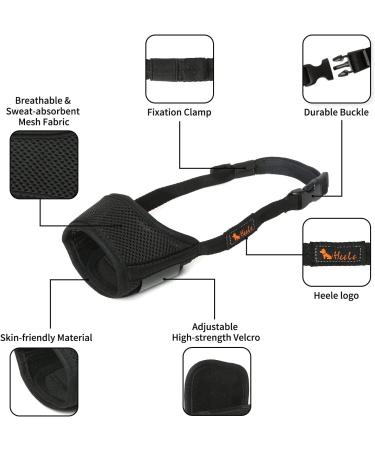 Soft Nylon Adjustable Dog Muzzle | Anti-Biting & Bark Control | Breathable Mesh Design | Suitable for Small, Medium, Large Dogs | 4 Colors & Sizes | Medium Black - Buy Online on GoSupps.com