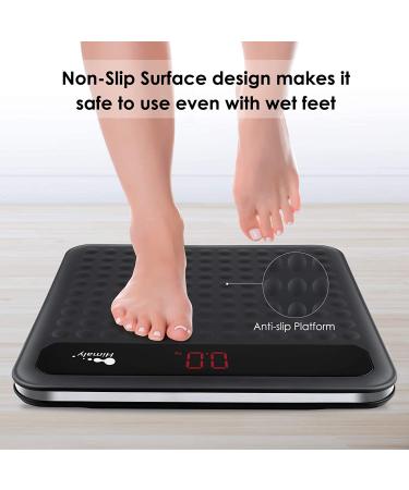 Digital Body Weight Bathroom Scale  High Precision Measurements Scales with Large Non Slip Silicone Platform and LCD Digital Display  400lbs/180kg Capacity (Black) 1-Black - Buy Online on GoSupps.com