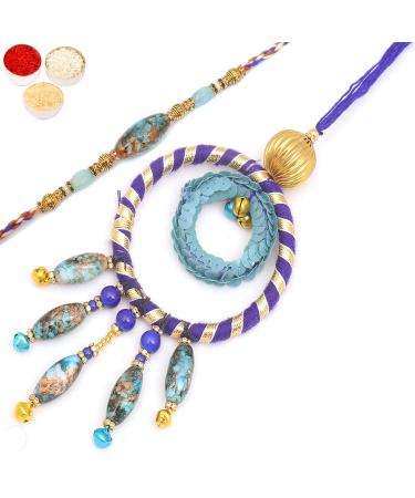 Ghasitaram Gifts Rakhis Online- The Ever Lasting Bond rm100 Bhaiya Bhabhi Rakhi