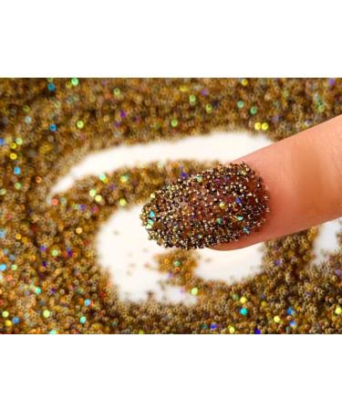 EIMASS Druzy Diamond Dust 3D Nail Art Crystals - Swarovski Alternative Gems (Gold AB)