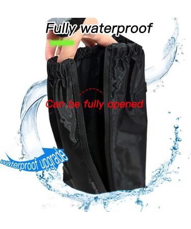 Jsuslife Waterproof Shoe Covers - 1 Pair | Reusable Non-Slip Boot Covers with Zipper | Reflective, 3X-Large | Men and Women Rain Gear for Outdoor Activities - Buy Online on GoSupps.com
