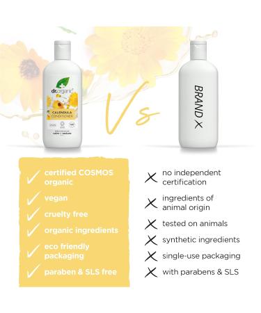 DR Organic Marigold Conditioner - Fragrance-Free Vegan Natural & Paraben-Free - 265ml for Sensitive Skin - Buy Online on GoSupps.com