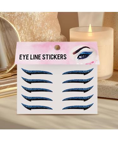 Autocollants pour Eye Liner | D calque Fard Paupi res Femme Disque Maquillage Portable pour Voyage Spectacle Danse 10 Pi ces R sistant l'Eau Bleu - Buy Online on GoSupps.com