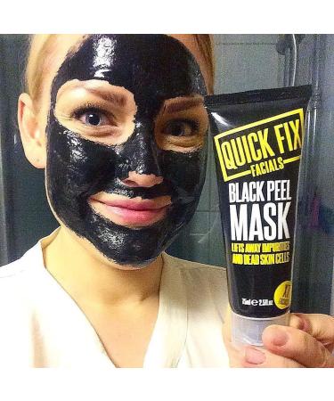 Quick Fix Facials Black Peel Mask 75ml Black Peel Face Mask - Buy Online on GoSupps.com