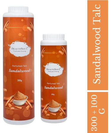 Sandalwood Perfumed Talc for Summer | Niacinamide-Infused 300g + 100g Combo | Absorbent Talc for Men & Women - International Shipping - Buy Online on GoSupps.com