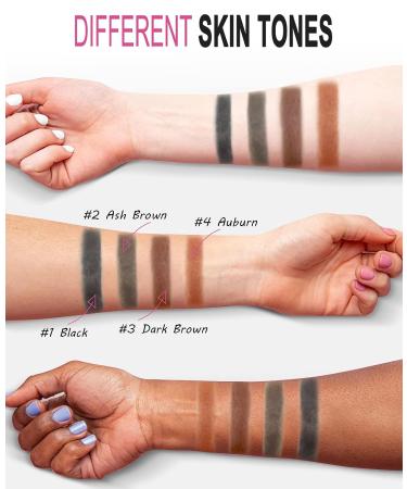 YFULFILL Dark Brown Eyebrow Stencil Kit - Waterproof Stamp with Sponge Applicator - Buy Online on GoSupps.com