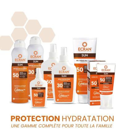 ECRAN - Brume Protectrice Hydratante - Haute Protection - Technologie vitEox80 - Vitamine E - Protection UVA UVB Lumi re Bleue Coups de Soleil - Protection Solaire SPF 50 - Bronzage naturel 250 ml (Lot de 1) - Buy Online on GoSupps.com