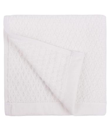 Everplush Diamond Jacquard Washcloth Set of 6 13" x 13" White 6 x Washcloth ( 13 x 13 IN) White