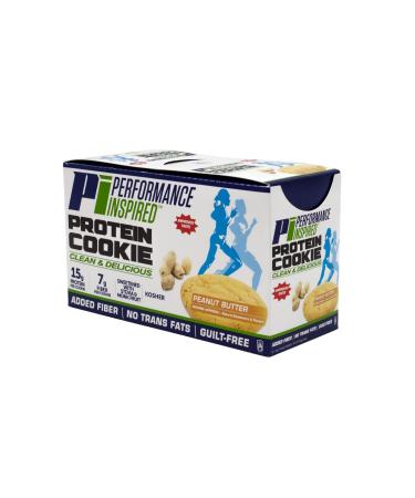 Performance Inspired Nutrition Protein Cookie - Contains: BIG 15G Isolate Proteins - 7G Of Fiber - All Natural - Gluten Free - No Artificial Ingredients - Great Tasting Peanut Butter Flavor - 12 Count