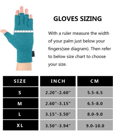 Arthritis Compression Gloves for Men and Women - 2 Pairs (Small, Blue+Red) - Buy Online on GoSupps.com