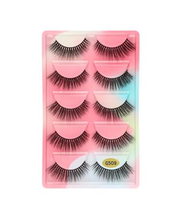 UAMOU 2-50 Boxes Eyelashes faux mink lashes natural 3d mink eyelashes volume false lashes in bulk cilios Cheerfully (Color : 5 Pairs G509CS Size : 40 Boxes)
