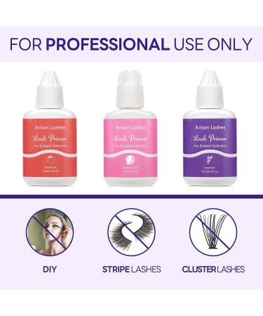 Eyelash Extension Primer 15ml | Best Adhesion & Retention | Professional Semi-Permanent | Strawberry (Clear - Buy Online on GoSupps.com