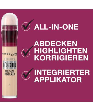 Maybelline Instant Anti-Age Concealer No. 08 Buff - 6.8ml | Fire Briefs & Micro-Fire Applicator | International Shipping Available - Buy Online on GoSupps.com