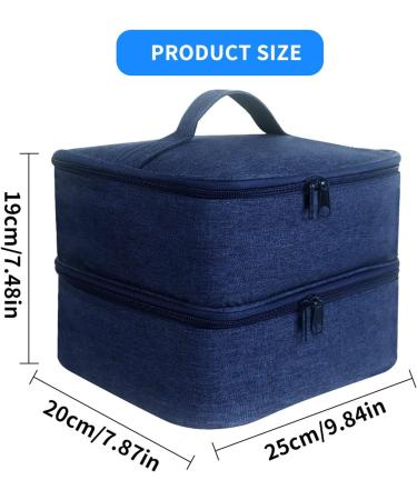  Teksome Nail polish travel bag | Travel storage bag for nail polish with compartments Storage for cosmetics makeup brushes lipstick toiletries - Buy Online on GoSupps.com