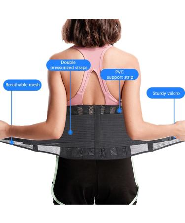 EKSMA Back Support Belt - Breathable Waist Lumbar Lower Back Brace Light Thin Orthopedic Rigid Adjustable Brace Dual Adjustable Straps(M) - Buy Online on GoSupps.com