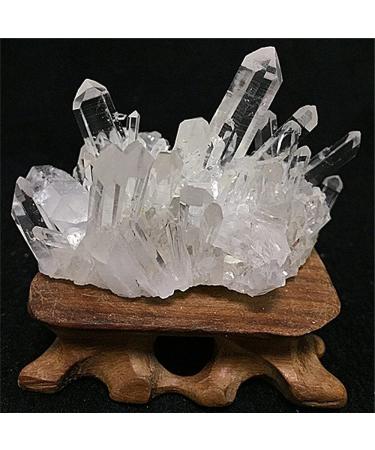 Natural Crystal Rough Stone Crafts Natural White Crystal Cluster of Original specimens (Size : 500g)