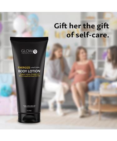 Glow Organics Energize Body Lotion for Dry Skin 8 oz Lightweight Organic Plant Based Fast Absorbing Natural Moisturizer with Orange For Men and Women Lemon & Grapefruit Oils - Buy Online on GoSupps.com
