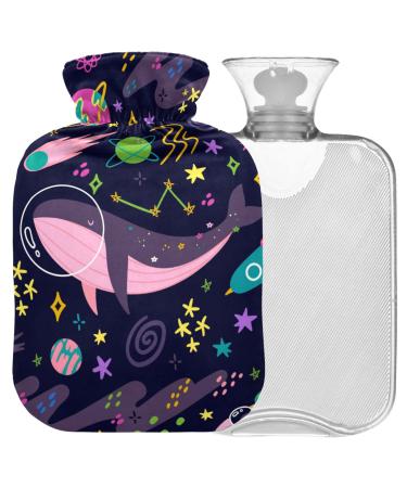Naanle abstract space Walk heat bottle with reference Heat and cold therapy Transparent hot water bottle 1l heat bottle for bed handfoot heat pain relief