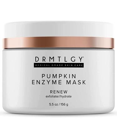 DRMTLGY Pumpkin Enzyme Face Mask with Jojoba Beads. Gentle Exfoliating Pumpkin Facial Mask for Dullness  Uneven Skin Tone  Fine Lines and Wrinkles.