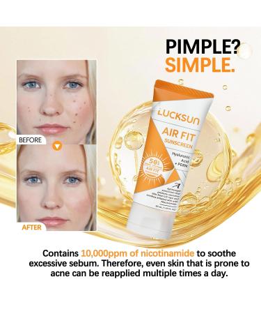 Air Fit Sunscreen SPF 50 PA++++ (2 Pack) Lightweight Face & Body Sunblock with Hyaluronic Acid + PDRN Non-Greasy For Daily Outdoor Use 1.69 fl oz Each (1) - Buy Online on GoSupps.com