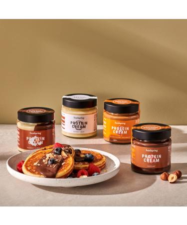 foodspring Protein Cream 3 x 200g High Protein Chocolate Hazelnut Spread with 85% Less Sugar - Buy Online on GoSupps.com