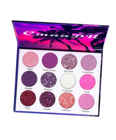 Healvian 2 Boxes Eyeshadow Palette Makeup Pallet Makeup Supplies Cosmetics Palette Glitter Eye Shadow Plastic 1 count (Pack of 1) Colorfulx2pcs