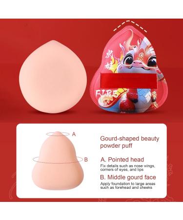 Loose Powder Puff - Dragon Pattern Face Makeup Sponge | Pressed Powder Applicator Pad Makeup Sponges with Storage Box Beauty Makeup Tools - Buy Online on GoSupps.com