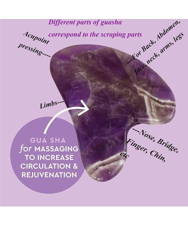 Premium Massage Tools & Jade Roller Set | Amethyst Derma Roller & Gua Sha for Skin Health | Shop Internationally - Buy Online on GoSupps.com