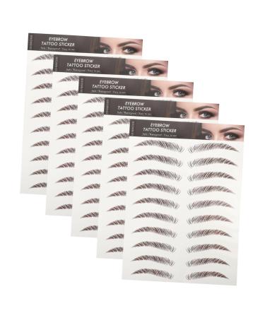 Beavorty 15 Sheets Eyebrow 3d Sticker Water Proof Stickers Eyebrow Sticker for Women Temporary Brow Tattoos
