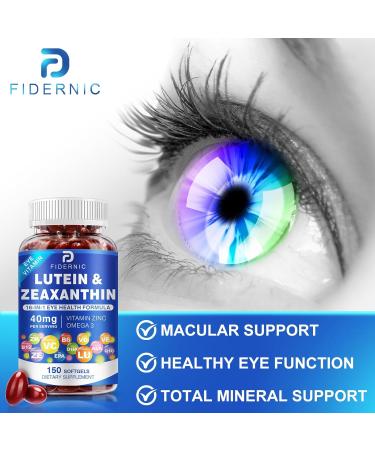 Lutein and Zeaxanthin Supplement-Eye Vitamins, 40mg Lutein & 8mg Zeaxanthin with Vitamins C, E, Zinc, Omega-3 & CoQ10 for Blue Light Protection, Eye Health Support - 150 Softgels 150 Count (Pack of 1) - Buy Online on GoSupps.com