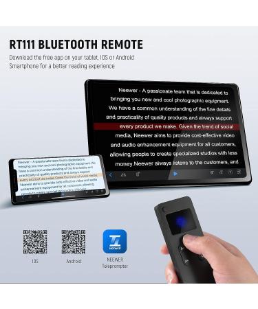NEEWER RT111 Remote Control for Teleprompter App - Bluetooth, Silent Button - iOS Android Compatible - X1 PRO, X14 PRO, X17 - Buy Online on GoSupps.com