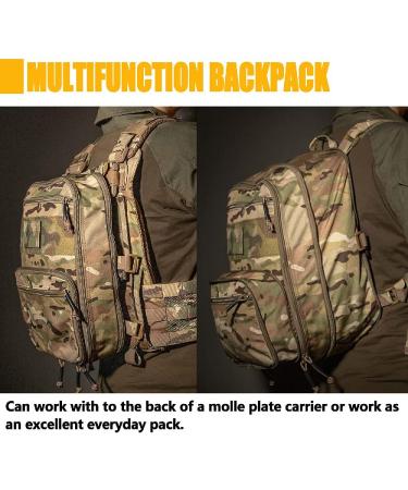 KRYDEX Tactical Expandable Military MOLLE Backpack - Multicam | Ideal for Travel, Hiking & Hunting - Buy Online on GoSupps.com