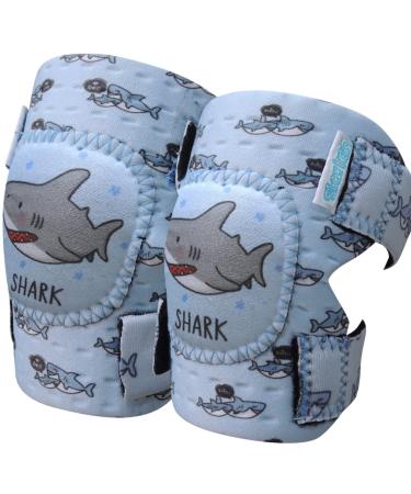 Simply Kids Baby Knee Pads for Crawling (2 Pairs) | Protector for Toddler Infant Girl Boy Shark1