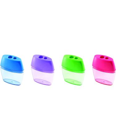 Westcott 15234 2-Hole Manual Crayon and Pencil Sharpener - Assorted Colors for School - Buy Online on GoSupps.com