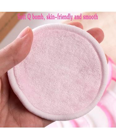 Buy Lyydan 16-Piece Reusable Cotton Pads & Makeup Puffs Set - Eco-Friendly Facial Cleansing for All Skin Types - Includes Laundry Bag (Pink) - Buy Online on GoSupps.com
