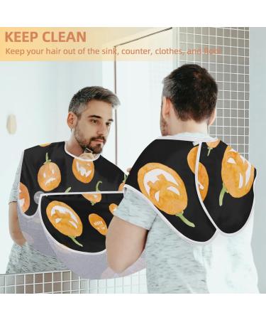 Beard Bib Apron for Men - Non-Stick Waterproof Hair Catcher for Shaving & Trimming | Ideal Grooming Cape & Halloween Pumpkin Painting Accessory - Buy Online on GoSupps.com